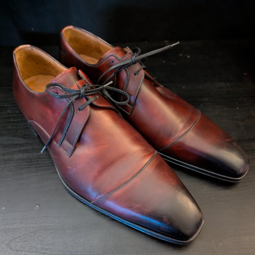 Finsbury Collection Vendome Men's Brown Leather Cap toe Oxfords EU 45.5 US 11.5 - Picture 13 of 14